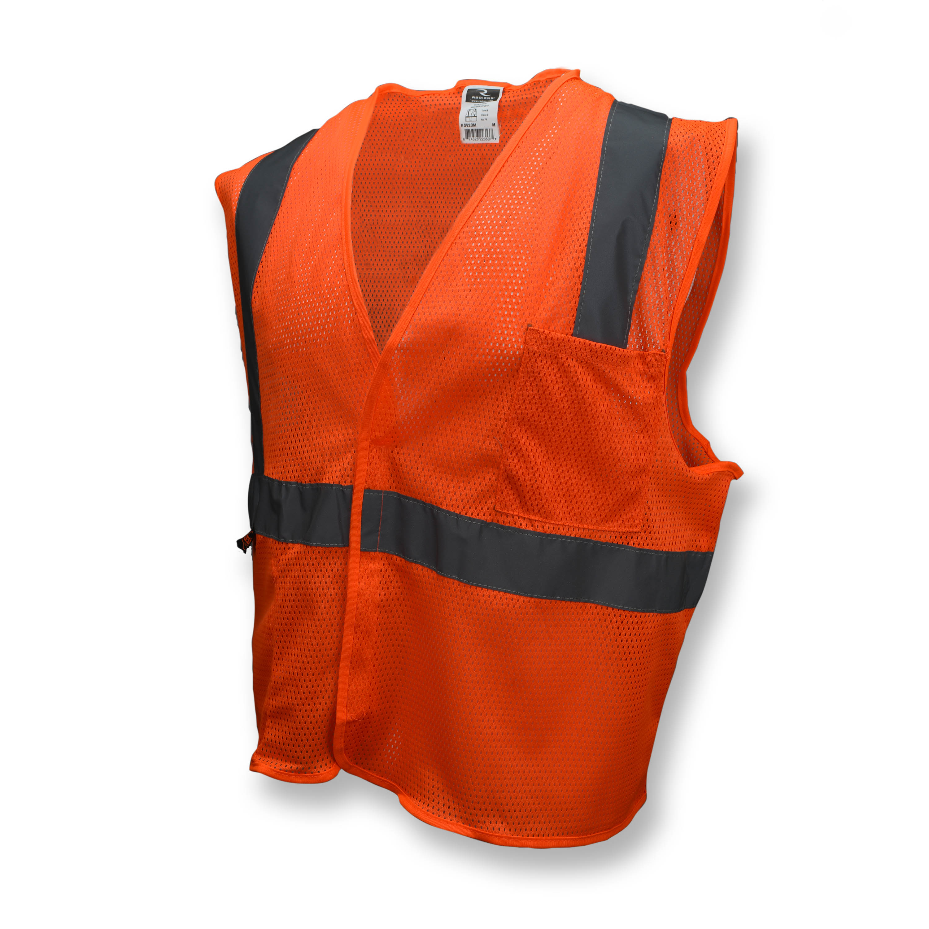 SV2 Economy Type R Class 2 Mesh Safety Vest - Orange - Size XL - Safety Vests